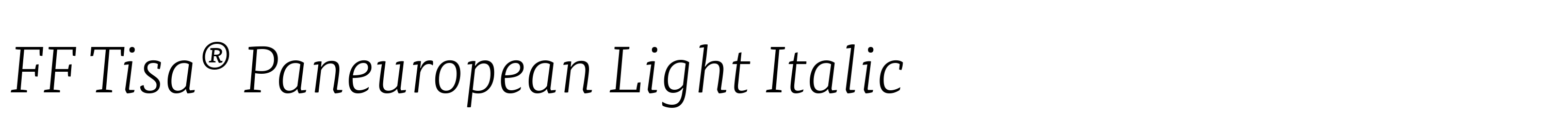 FF Tisa® Paneuropean Light Italic